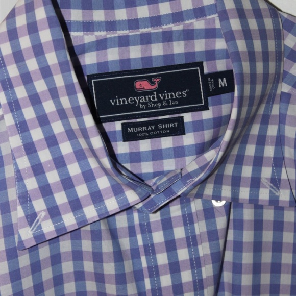 MENS M PURPLE VINEYARD VINES BUTTON DOWN - Picture 2 of 4